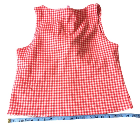 Anthropologie Eva Franco Gingham Bow Top Women's XL - Picture 11 of 16